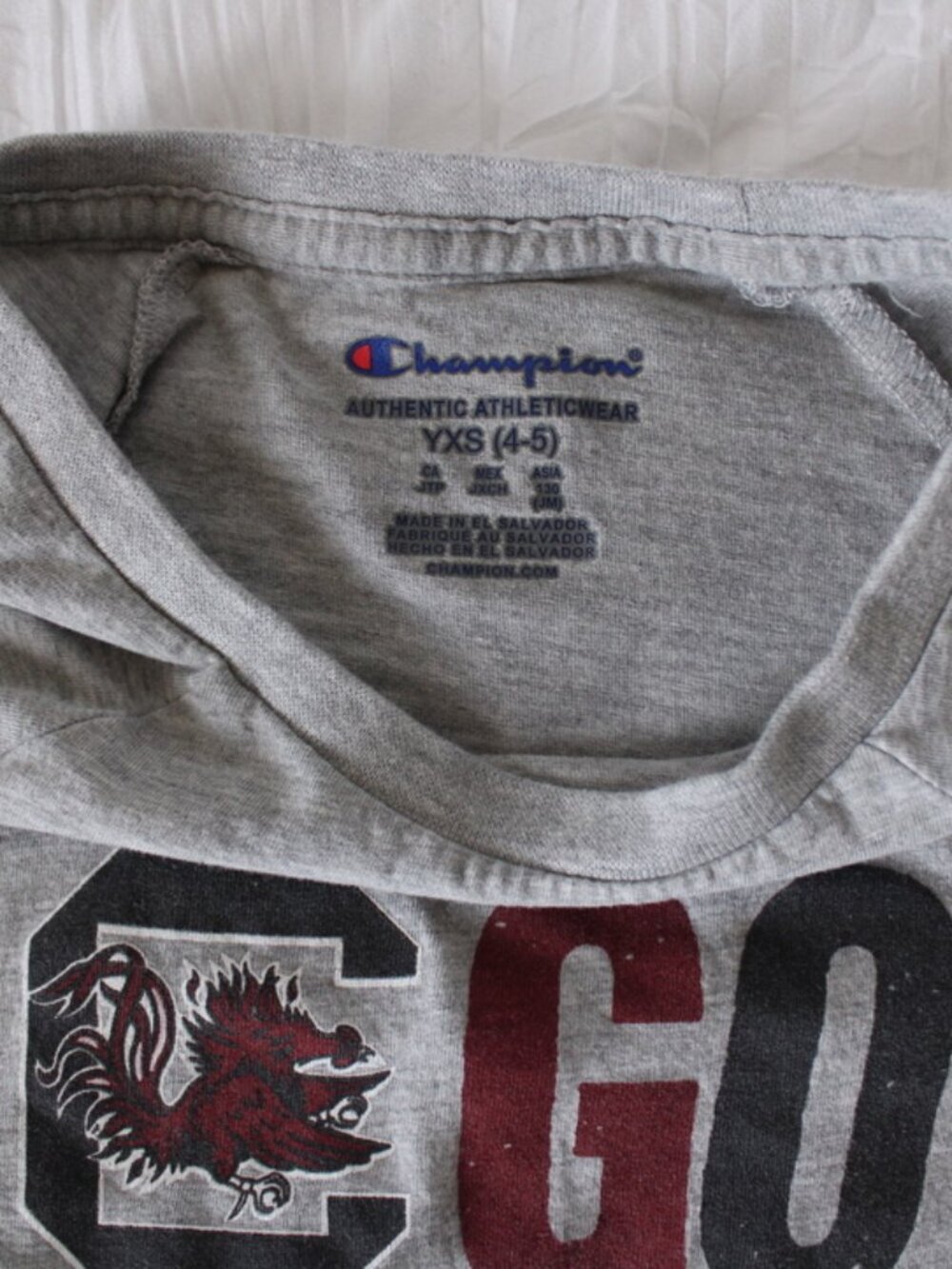Girl's Champion USC Gamecocks Tee "Go Fight Win" in 4-5T - Picture 3 of 4